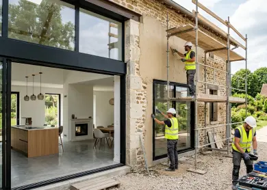 Rénovation et aménagement de l'extension à Rousson